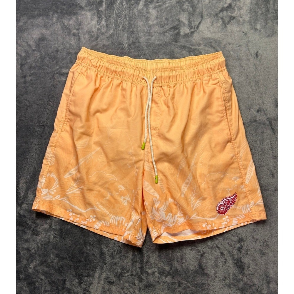 Margaritaville Island Reserve Detroit Red Wings Swim Trunks Mens XL Tropical NHL